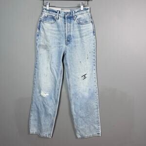 Everlane‎ jeans size 25 R 90's Way High Rise painter NWT Straight leg